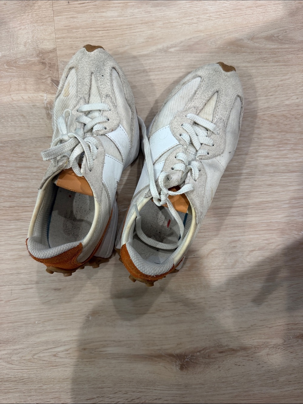 New Balance Cream & Brown Retro-Inspired Sneakers